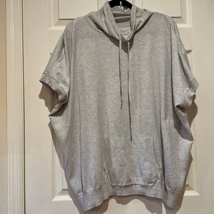 Heather Grey Sweater Poncho XS/S